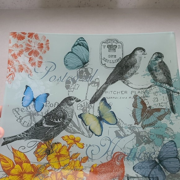 ❗2/$20❗Square Decorative Plate with Birds - Picture 5 of 7